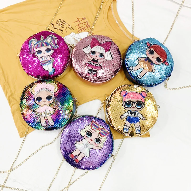 

2019 LOL Surprise Dolls Trend Backpack with Sequins Women Backpacks Shoulder Flash Lights Casual Small Wallet 2S29,beach towel