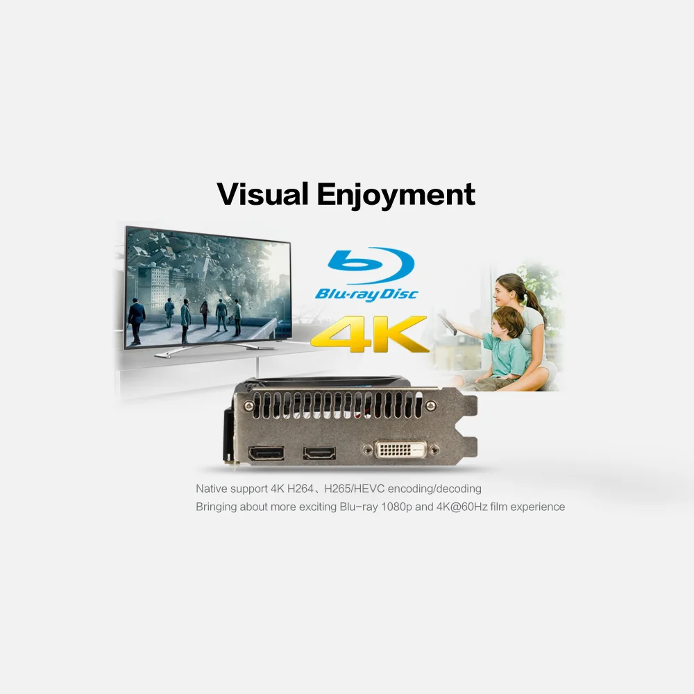 Yeston RX 550 4G D5 Графическая карта, видеокарта Radeon Chill PC 4 Гб памяти GDDR5 128 бит 6000 МГц DP1.4HDR+ HD2.0b+ DVI-D графический процессор небольшого размера