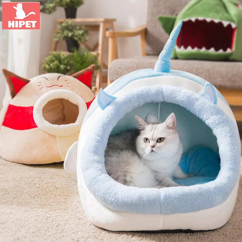 

Soft Warm Pet Dog Bed House for Small Dogs Removable Washable Cartoon Shape Cats Nest House Puppy Kennel Dog Bed Sofa