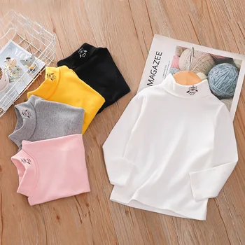 

Autumn and Winter Turtleneck New Kids Clothes Boys T shirt Children T-Shirt For Girls Long Sleeve Baby Boy Clothes Cotton Tops