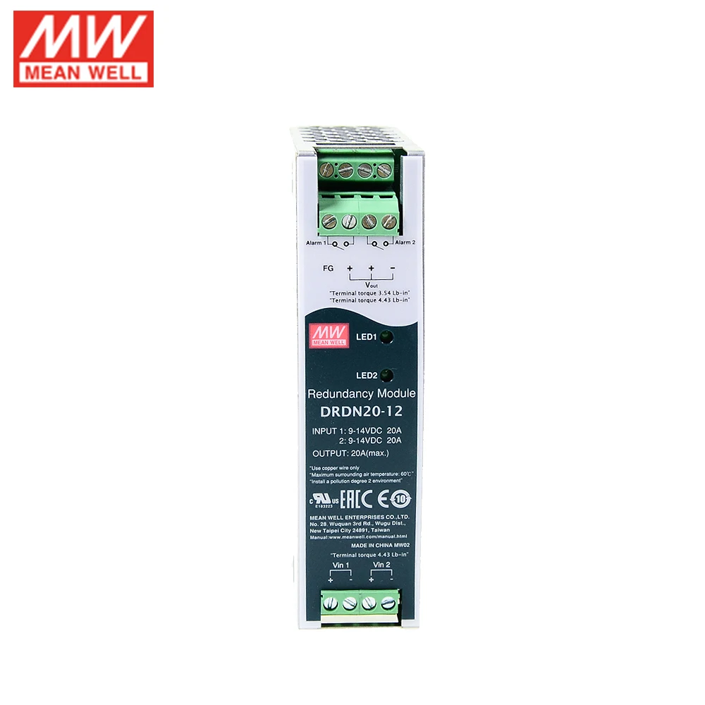 Redundant DIN Rail PS 30V 20A DR-RDN20 Meanwell AC-DC SMPS DR-RDN20 Series MEAN WELL Switching Power Supply Redundant DIN Rail PS 30V 20A DR-RDN20 Meanwell AC-DC SMPS DR-RDN20 Series MEAN WELL Switching Power Supply
