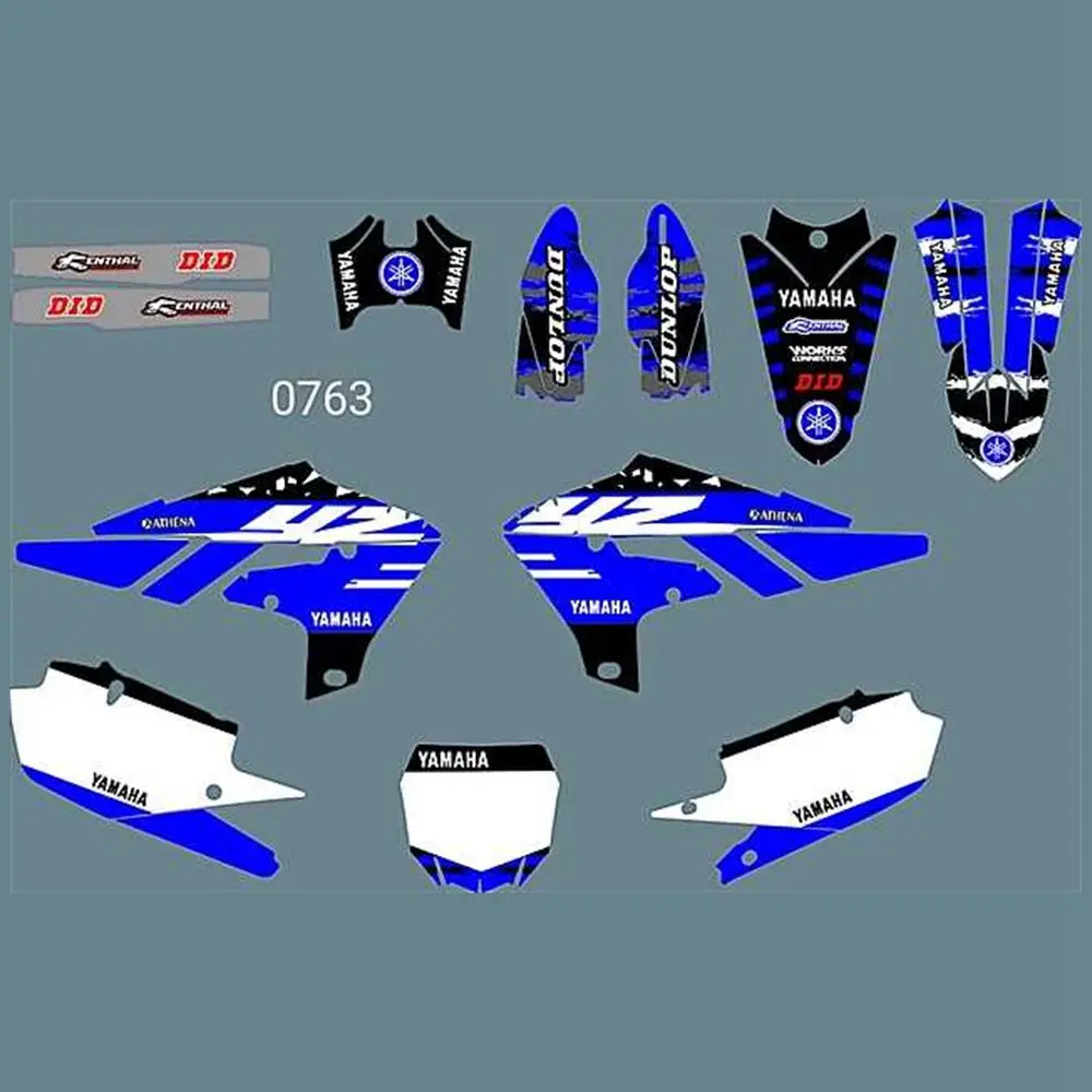 

for YAMAHA YZ250F 2019 New Full Graphics Decals Stickers Custom Number Name Glossy Bright Stickers Waterproof