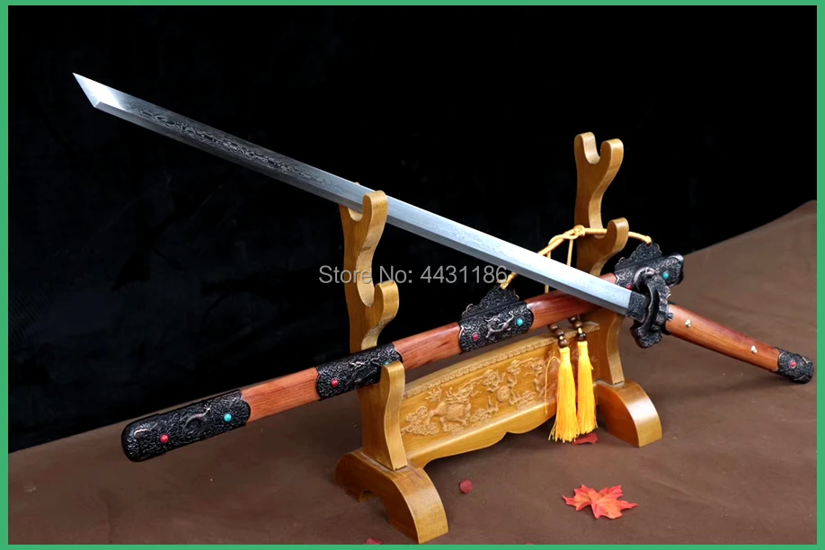 Tradition Handmade Chinese Tang Dynasty Saber Sword Katana Damascus Steel Blade Sharp Kung Fu Dao Jian