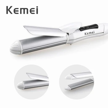 

KEMEI portable Hair Straightener Irons Suit Dry and Wet Multifunctional Hair Curler Flat Iron Straightening Styling Tools D42