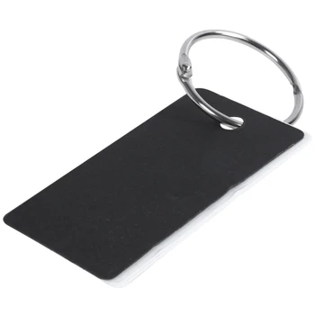 

2pcs Binder Ring Easy Flip Flash Cards Study Cards, 100 Blank Pages,black&white