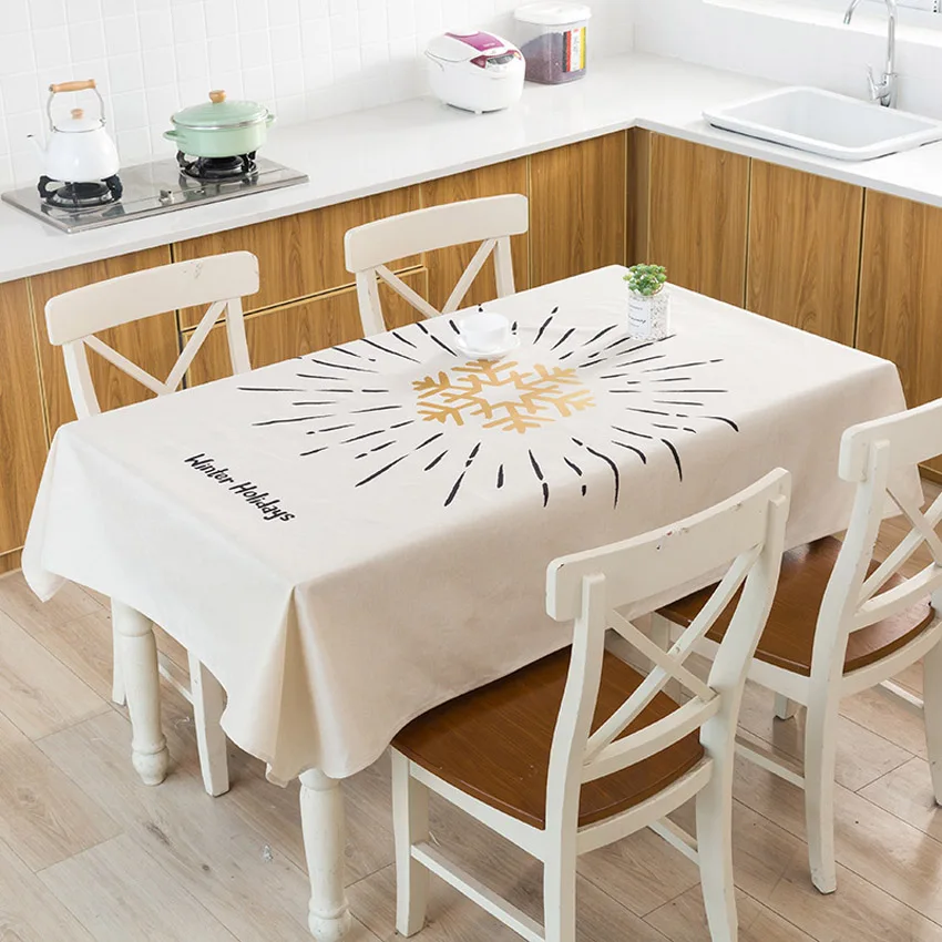  Geometric Tablecloths Modern Christmas Decor Dining Table Joyous Table Cover Home Furniture Dustpro