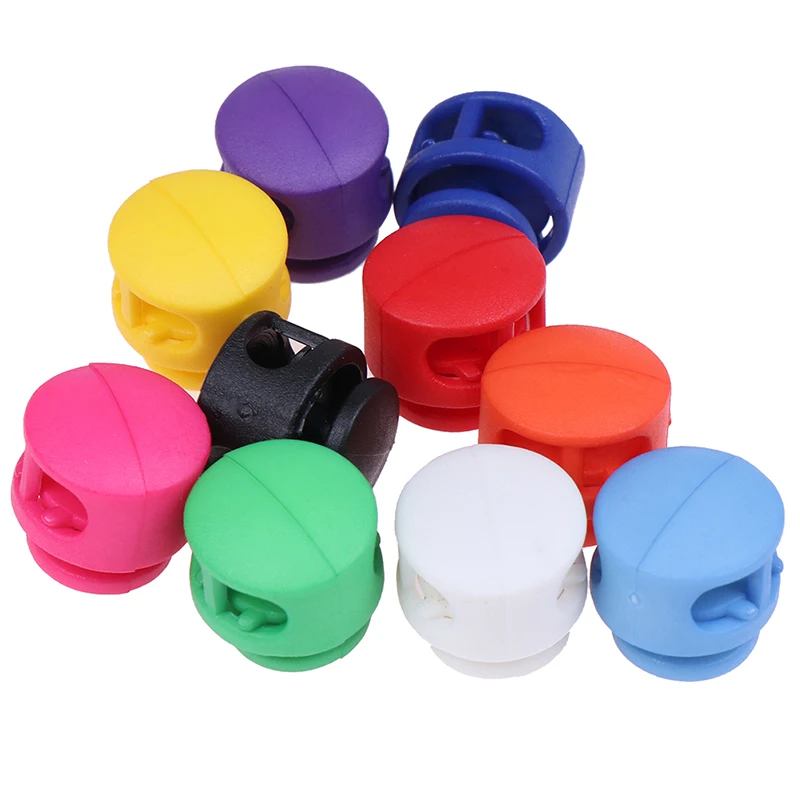 Assorted Colors Cord Lock Stopper Buckles Clamp Toggle Clip Paracord Shoelace Kids Toys Craft Bag Sewing Accessories cord lock stopper detachable stopper cord lock cord stopper cord end lock 10pcs
