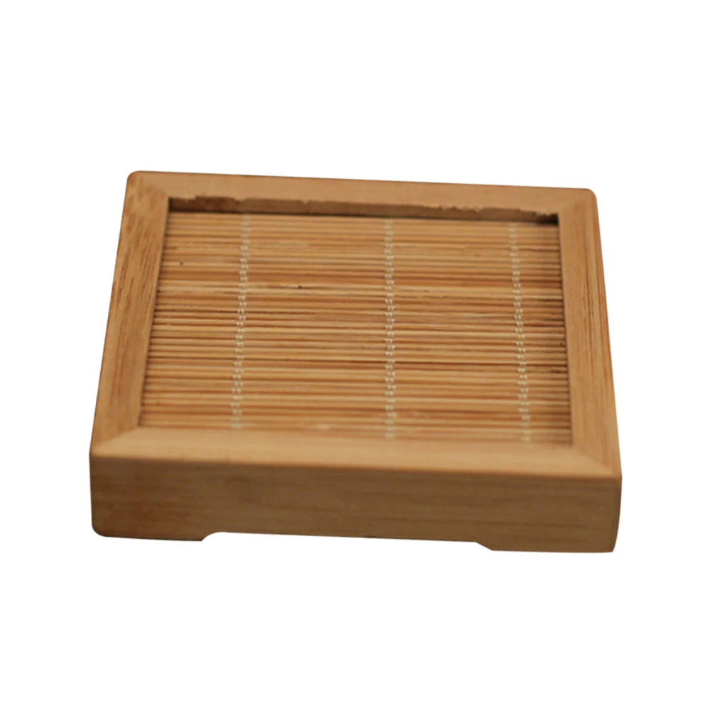 Bamboo Wooden Tea Cup Mat Coaster Kitchen Cup Bowl Holder Dish TeaPot Mat