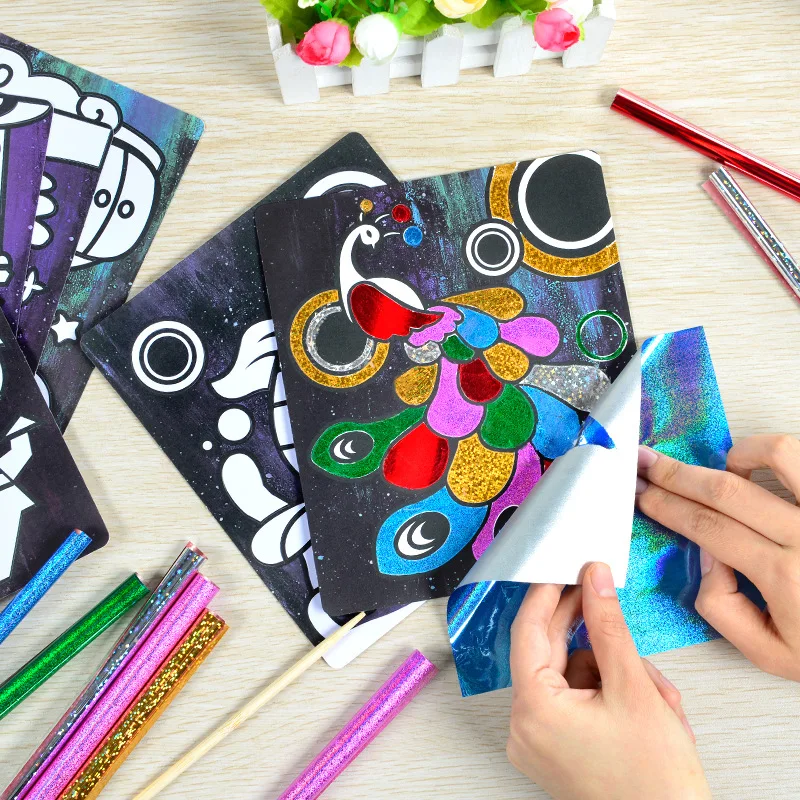 9 шт. Детские DIY игрушки Искусство и ремесла для детей магическое искусство наклейки живопись креативный подарок для ребенка Дети manualidades juguetes