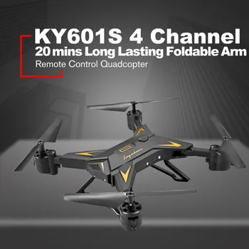 

KY601S 4 Channel Long Lasting Foldable Arm Remote Control Quadcopter Camera Drone Aircraft With 0.3MP or Full HD 1080P