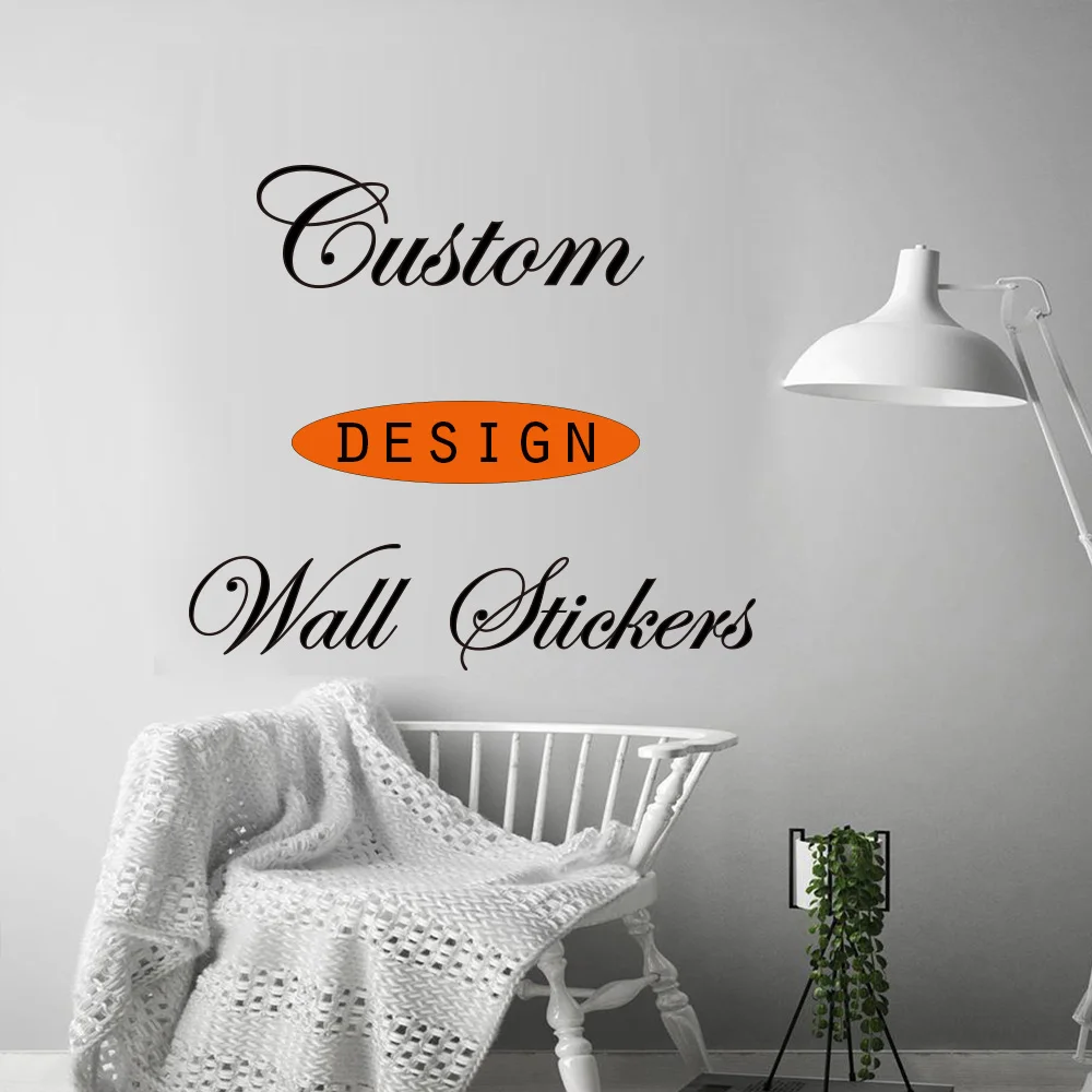 

Vinyl custom sticker custom Logo/Name/Sentences/Patterns waterproof removable wall sticker