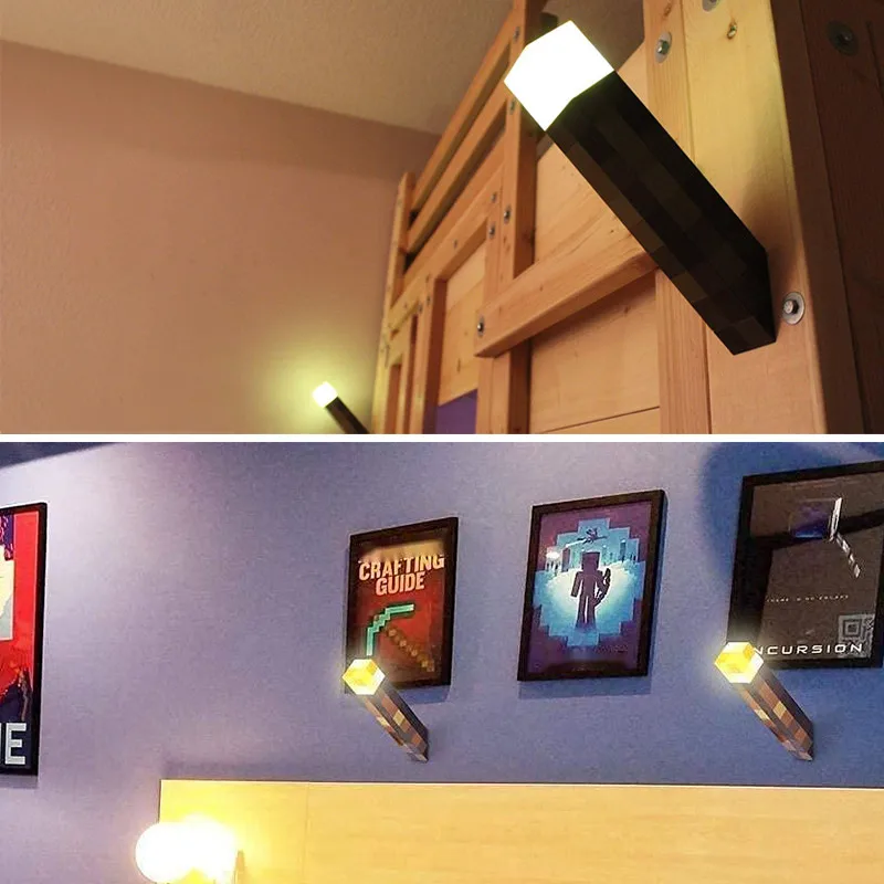 Game Light Ore Lamp Torch Children Home Night LED Table Bedroom Toys Decoration Kids Christmas Gift | Лампы и освещение