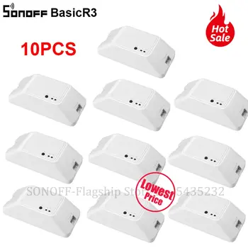 

3/10PCS Itead SONOFF Basic R3 Wifi Switch Relay Module Switch Module Wireless Smart Light Switch Wifi DIY Switch Work with Alexa