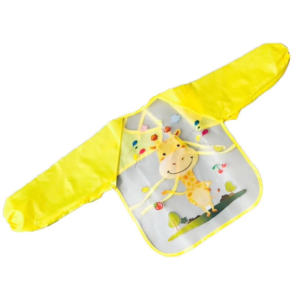 ergo baby accessories Cute Baby Bibs Waterproof Long Sleeve Apron Children Feeding Smock Bib Burp Clothes Soft Toddler Baby Feeding Bibs shake baby's hand Baby Accessories