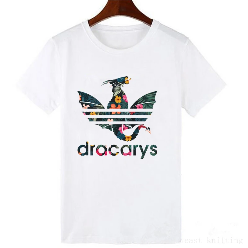 Харадзюку Винтаж Dracarys футболка Женские футболки размера плюс Игра престолов мать драконов Khaleesi футболка женские футболки