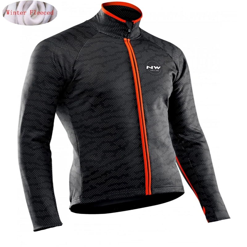 Fleece jersey Стиль! Northwave мужские куртки для велоспорта NW Зимняя Теплая Флисовая Джерси для велоспорта теплая одежда для велоспорта - Цвет: Fleece jersey