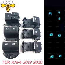 Iluminado led de energia único interruptor da janela conjunto para toyota rav4 rav 4 2019 2020 esquerda condução retroiluminação interruptor mestre