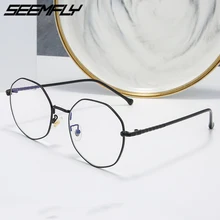 Seemfly, анти-синий светильник, оправа для очков, для женщин и мужчин, металл, неправильные компьютерные оптические очки, очки, очки унисекс, очки
