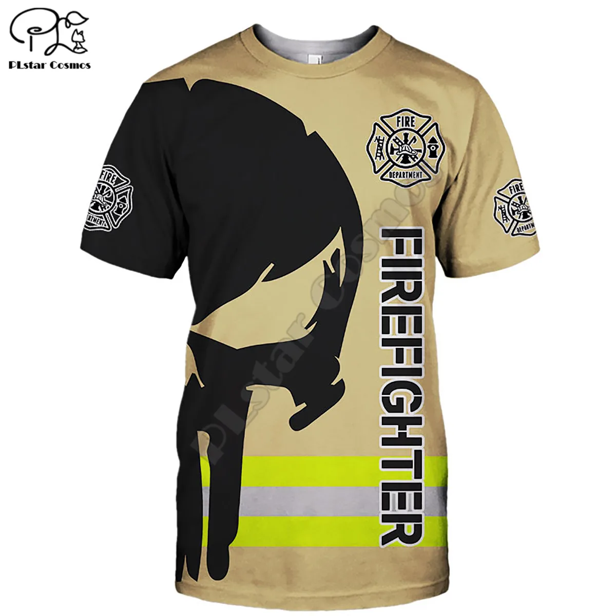 

Frefighter T Shirt summer printed t-shirt men for women shirts tops black cotton tees Fashion Short sleeve