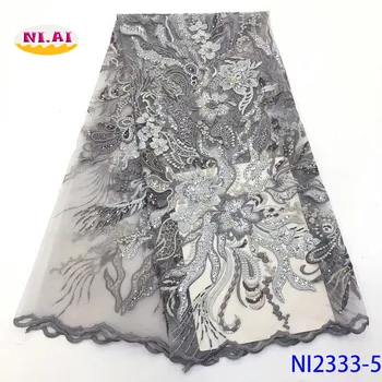 

Nigeria Lace Farbric Flower Pattern Newest, Wedding Bridal Lace Tissue, Red Embroidery Lace Fabric Dresses nI2333