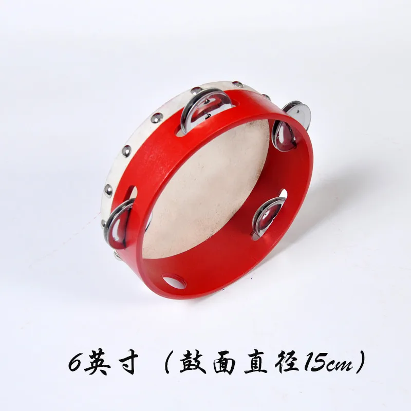 Children Profession Tambourine Orff Dance Percussion Instrument Music Drum Hand-cranking Tambourine Large Small Tambourine