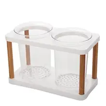 Простой палочки дозирующая детская ложка для хранения держатель деревянные палочки дозирующая детская ложка для Полые Трубки слива для сушки посуды шкаф-органайзер для кухни посуда