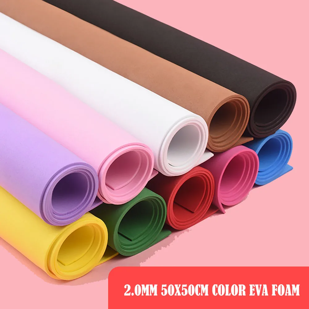 50x50 2mm Colorful Eva Foam Sponge Paper Sheet Scrapbooking Crafts Kindergarten Christmas Handicraft Diy Materials Suppliers | Игрушки и