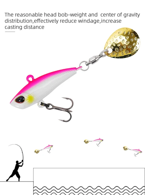 TSURINOYA Spinner VIB Fishing Lure Set SPIN MT 12g 17g Sinking