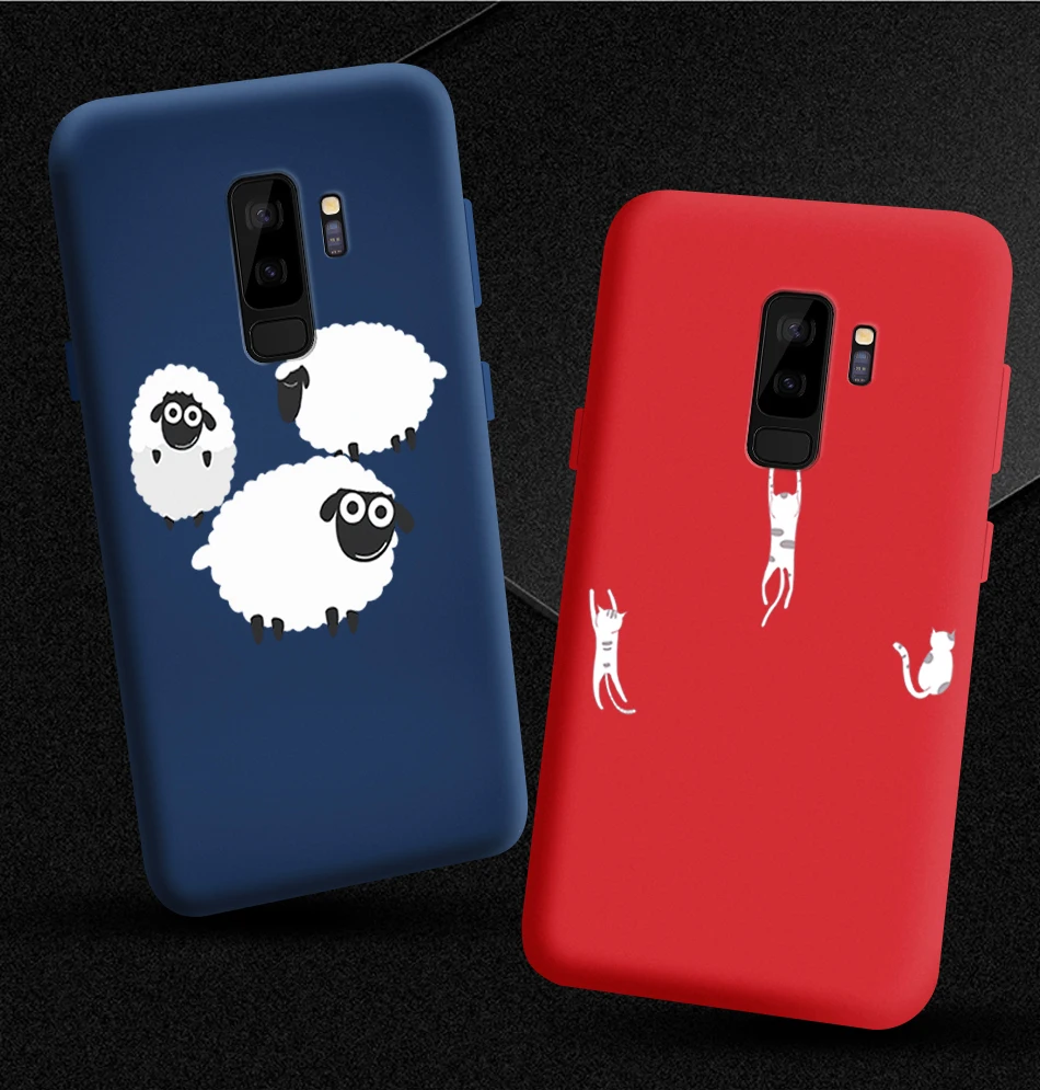 Для Samsung Galaxy S8 S9 Plus S6 S7 Edge яркие цвета Матовая Оболочка ТПУ Мягкая задняя крышка для Xiaomi Mi 9 SE черные матовые чехлы для телефонов