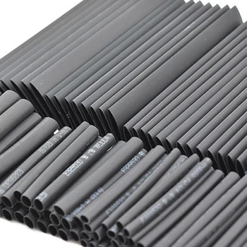 

127pcs Marine Durable Halogen Free Soft Assortment Electrical 2:1 Flame Retardant Tools Black Heat Shrink Tube Kit