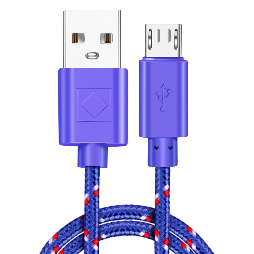 Кабель Micro USB 1 м 2 м 3 м нейлоновый плетеный кабель для быстрой зарядки для samsung huawei Xiaomi Android мобильный телефон зарядный usb-шнур