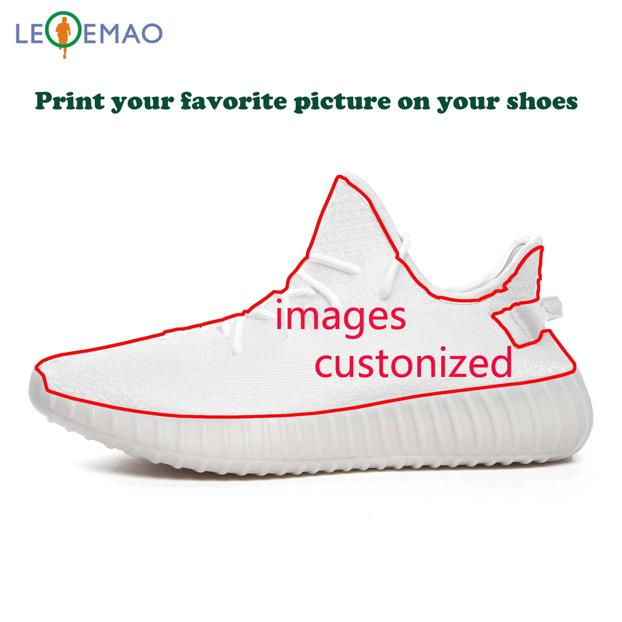 LEQEMAO/прогулочная обувь; обувь для фанатов Лос-Анжелеса; DS Custom; Yeezys Boost; 350 V2; воздухопроницаемые кроссовки с сеткой Flyknit