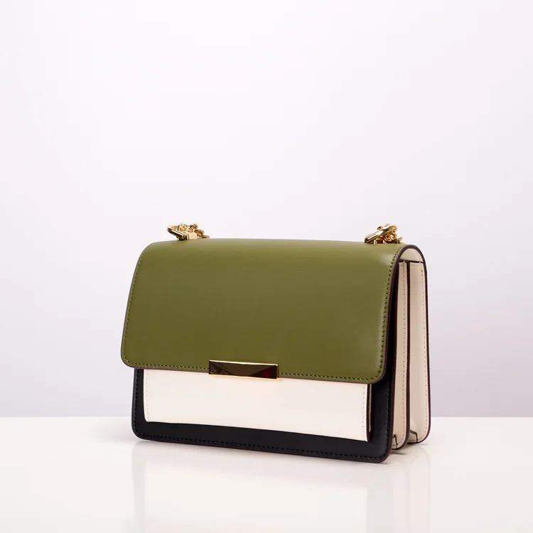 Woman new Beach Bag Women's Singles Shoulder Package Diagonal Small Square Chain Hit Color Handbag Crossbody korean Style