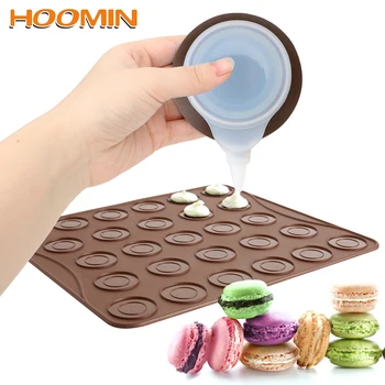 

HOOMIN Macarons Cake Baking Tool Dessert Cake Decorating Pen Bakeware Mini Silicone Pot with 4 Nozzles Cream Squeezing Nozzles