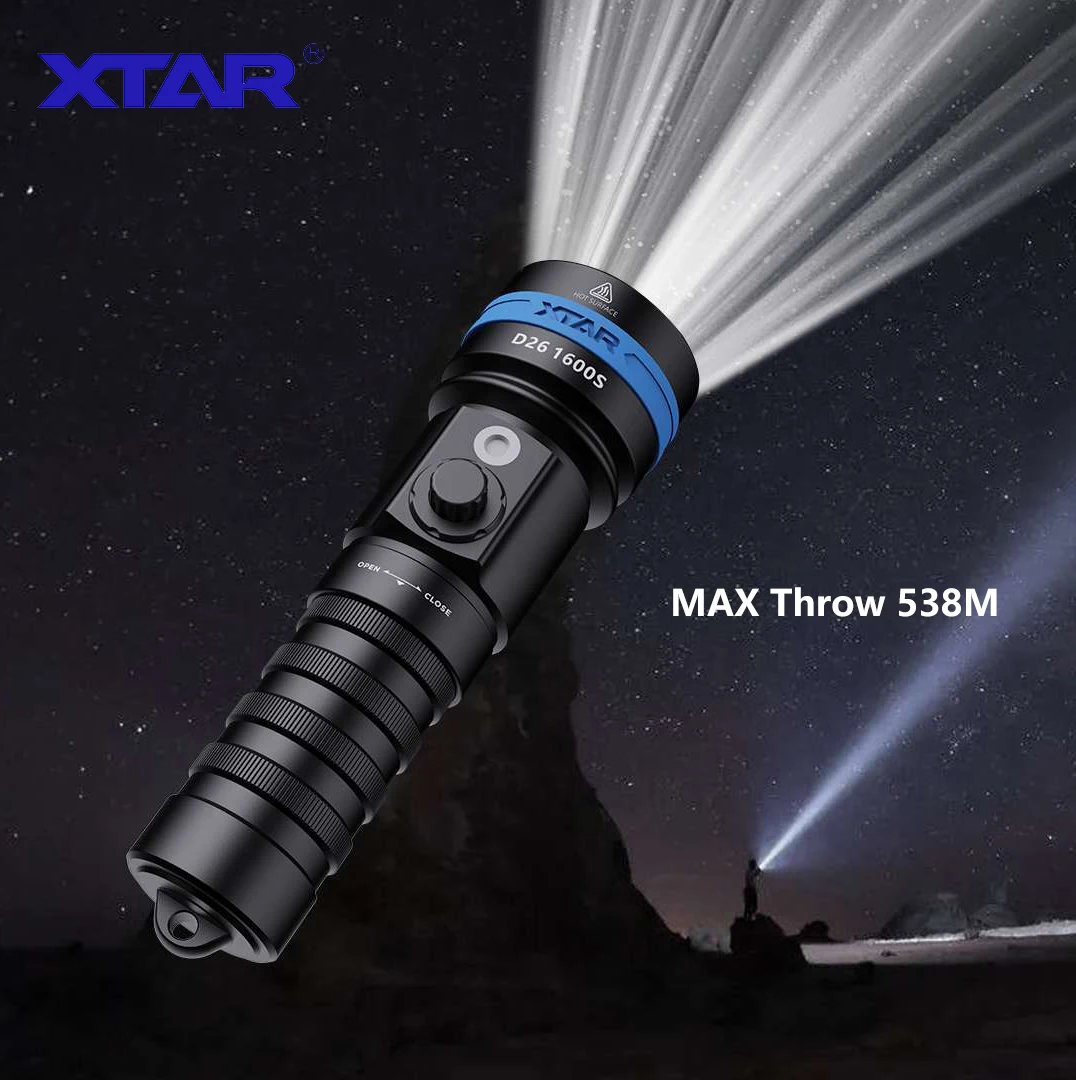XTAR Super Bright Diving Flashlight LED Torch Light Waterproof