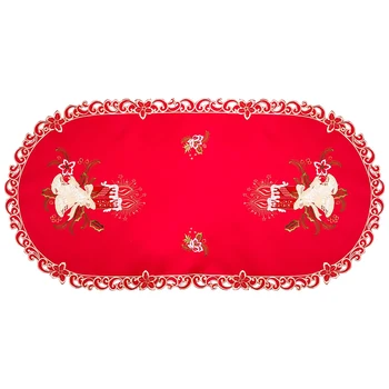 

Napkin Bells on Red Oval 60 * 120 cm