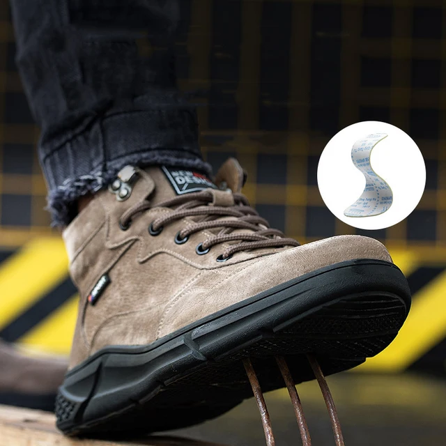 Winter Men's Indestructible Work Boots Puncture Proof Steel Toe