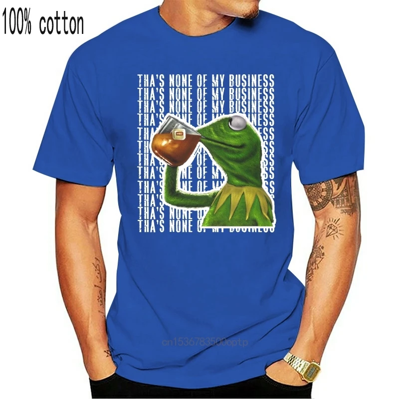Новая мужская футболка но это не мой бизнес Kermit Sipping Tea Verison2 для женщин и мужчин |