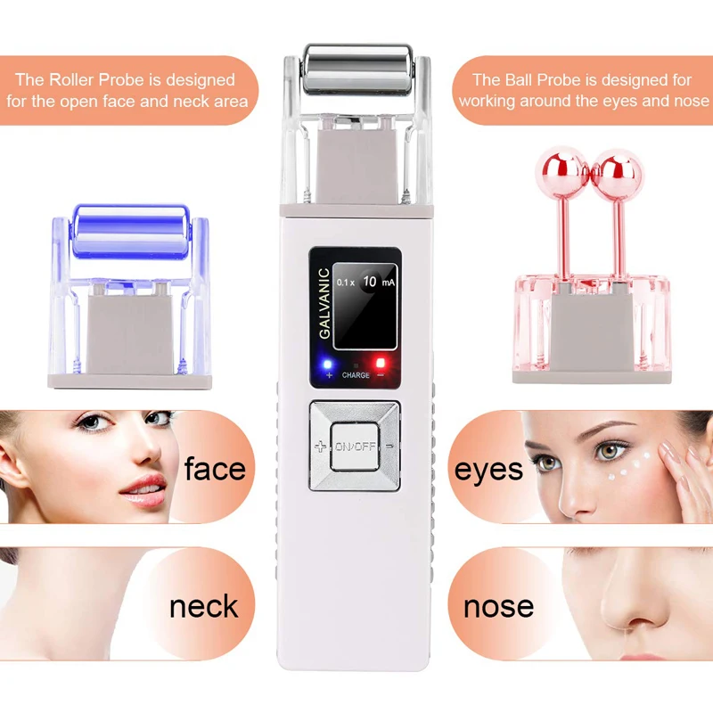Microcurrent Galvanic Facial Massager Anti Aging Reduce Wrinkle Skin Tightening Face Lift Skin Firming Machine Home Spa Use facial massager facial massage instrument beauty instrument