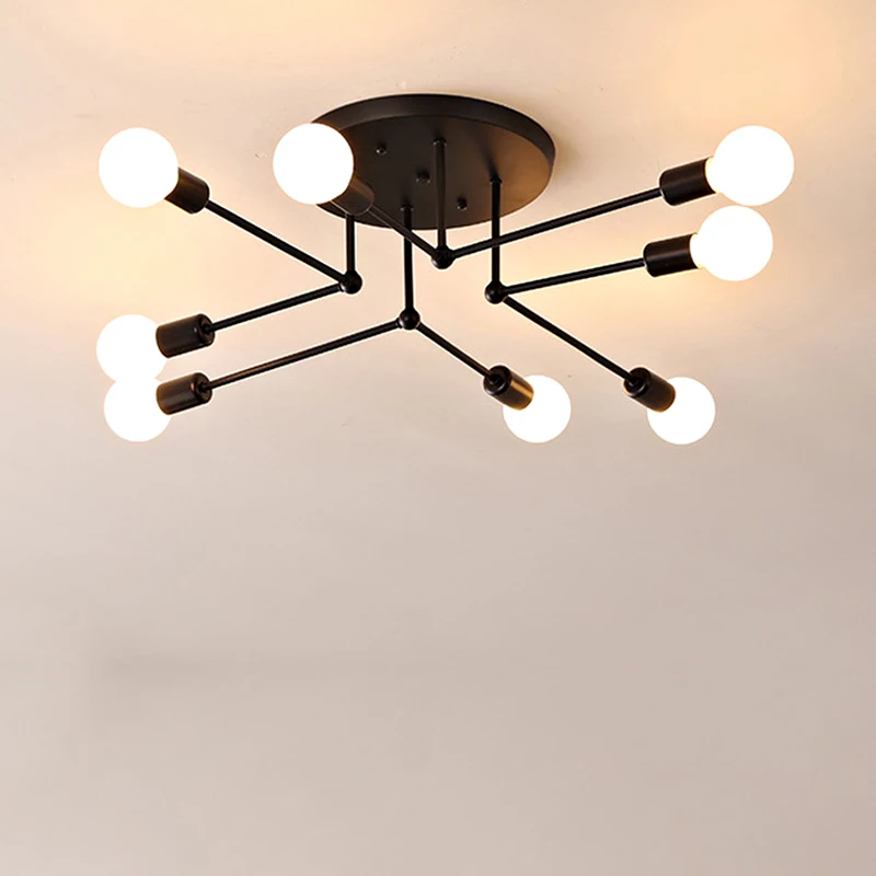Smuxi потолочный светильник современный светодиодный, для спальни, дома, гостиной, кованого железа, Потолочный подвесной светильник 220 в E27(лампа в комплект не входит