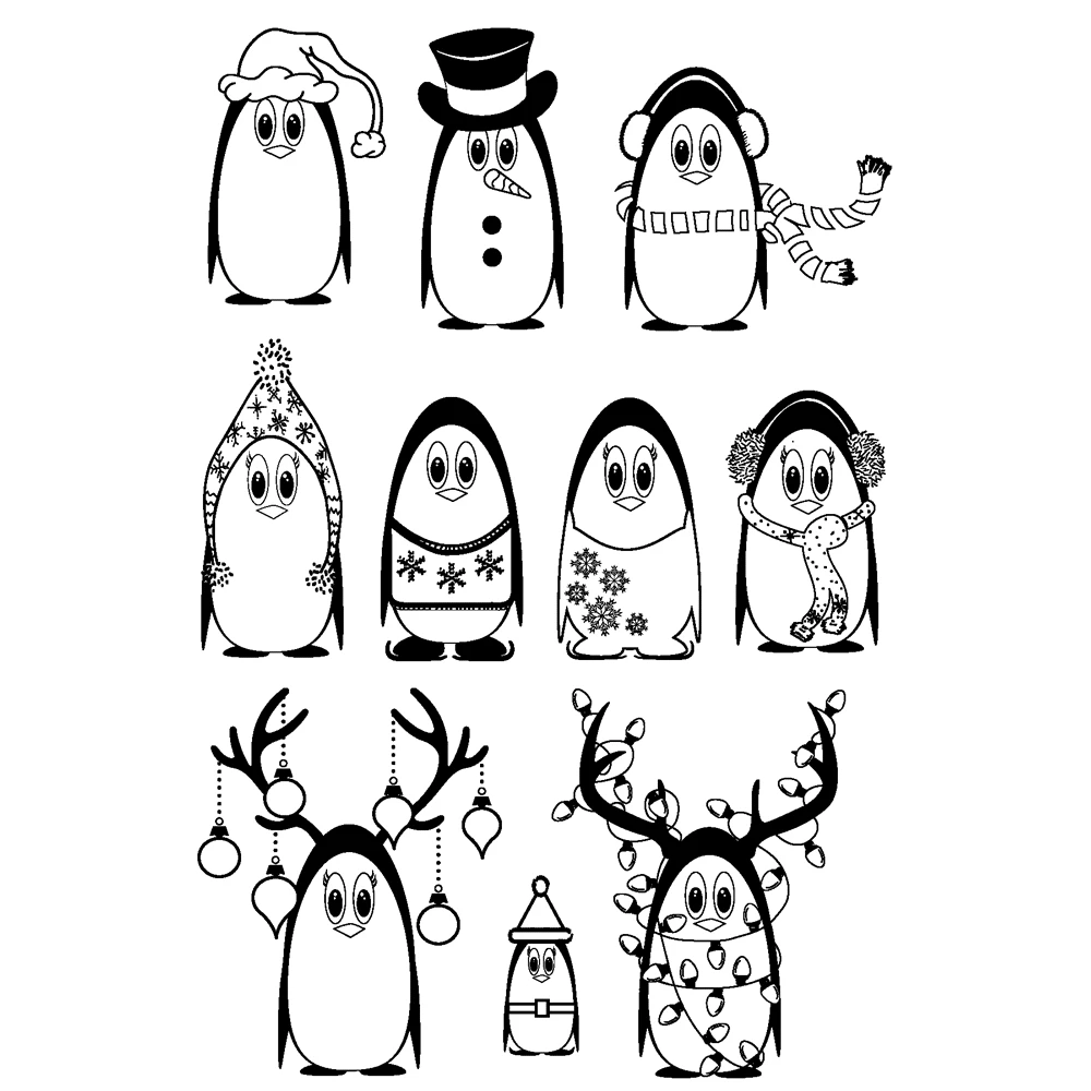 

Penguin Transparent Clear Silicone Stamp for DIY scrapbooking/photo album Decorative clear stamp ST0443