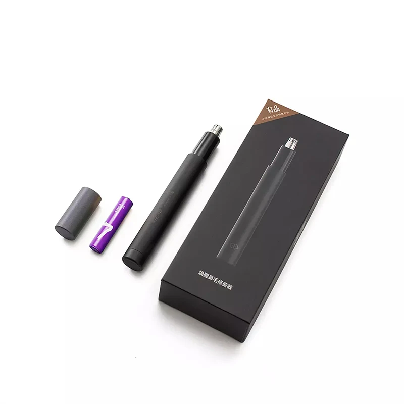 Xiaomi триммер для волос в носу HN1 Мини электрическая Мужская портативная Бритва для волос в носу с ушками Водонепроницаемая Безопасная бритва для Xiaomi - Цвет: Black