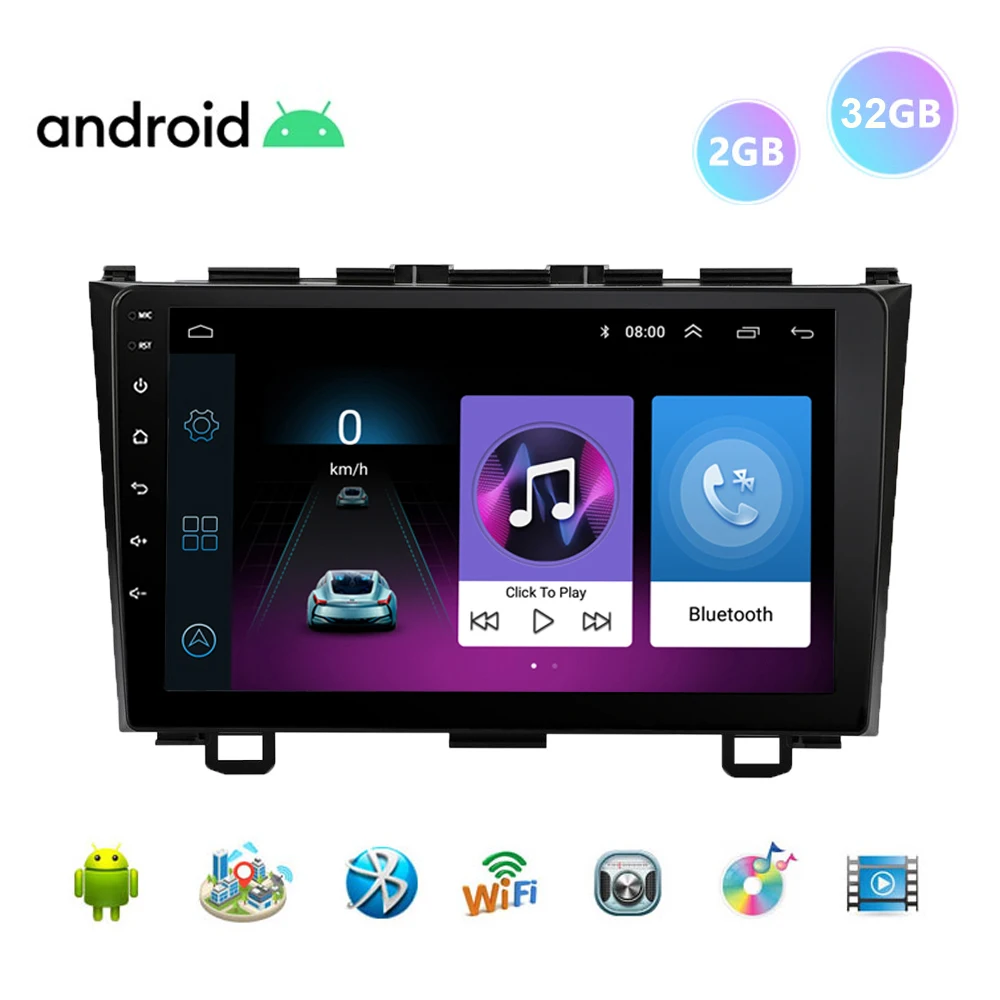 2G+32G Android 10 Car Multimedia Video Player for Honda CRV CR-V 2006 2007 2008 2009-2011 9&quot 2din Radio GPS Navigation WIFI |