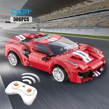 Rc carro de corrida tijolos app programação controle remoto esportes carro bloco construção modelo cidade brinquedos técnicos para crianças presentes cada