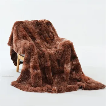 

Soft and fluffy plush hug blanket crystal fleece blanket warm artificial fur blanket suitable for bed sofa home decoration