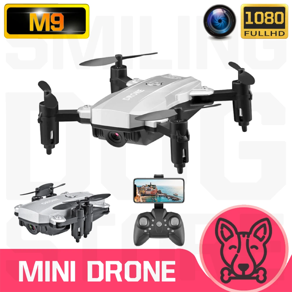 M9 мини Дрон камера HD 1080P Wi-Fi FPV складной удержание высоты RC вертолет селфи