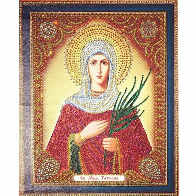LP102 AZQSD Special Shaped Round Drill 27x33 Diamond Painting Religious Embroidery Icons Rhinestones Picture Full Display Home Deecor - Цвет: LP102