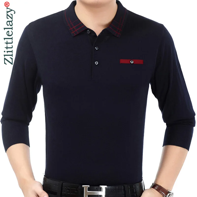 

2019 brand casual button fitness long sleeve polo shirt men poloshirt jersey solid mens polos tee shirts dress fashions 81054