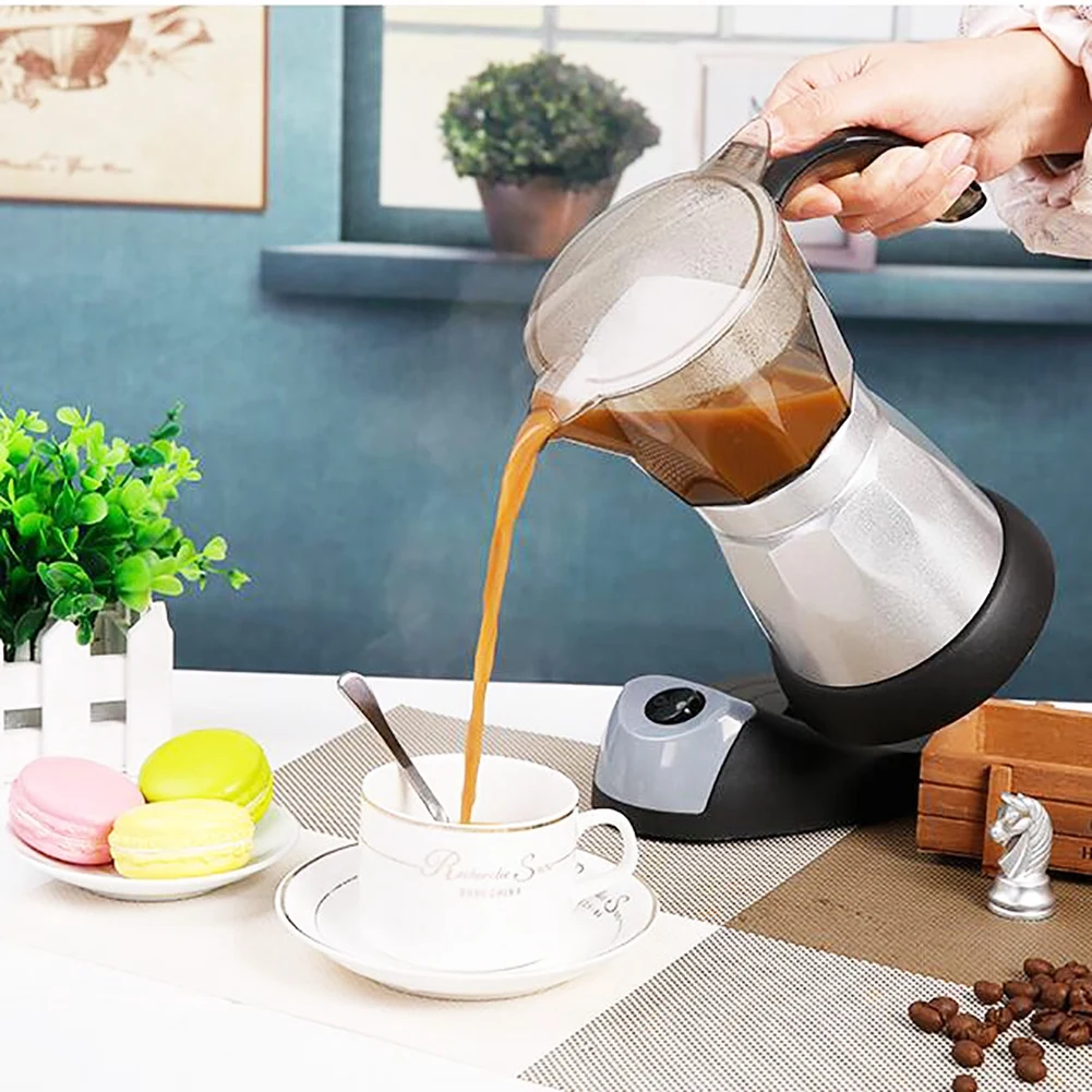 150ml/300 ml 3-6 Cups 480W Electric Pot Detachable Kitchen Stovetop Coffee Maker EU Plug