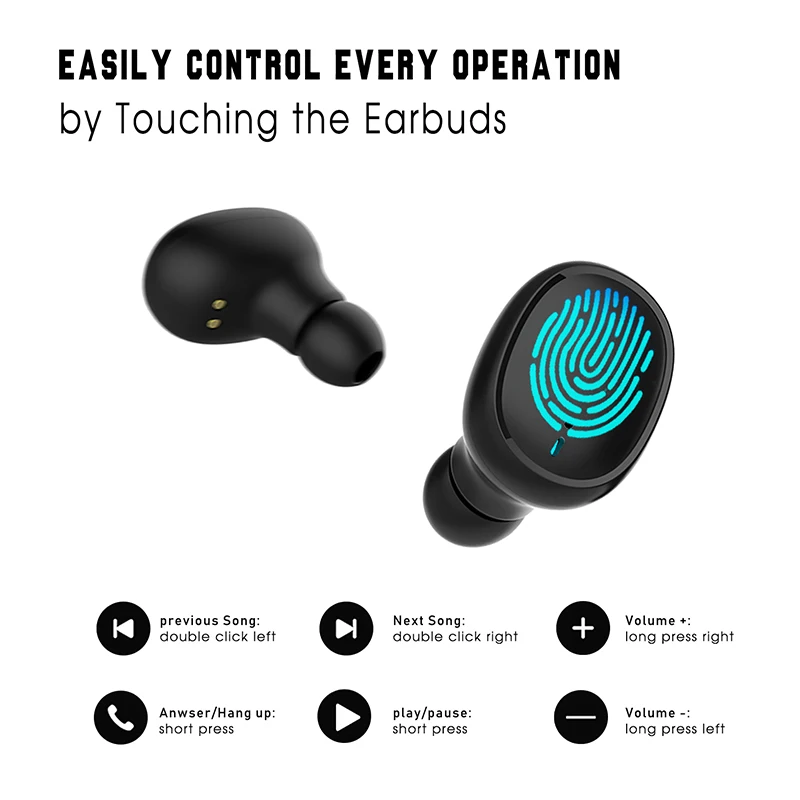 TWS стереонаушники Gorsun V8 с поддержкой Bluetooth 5 0 и двойным микрофоном|Наушники